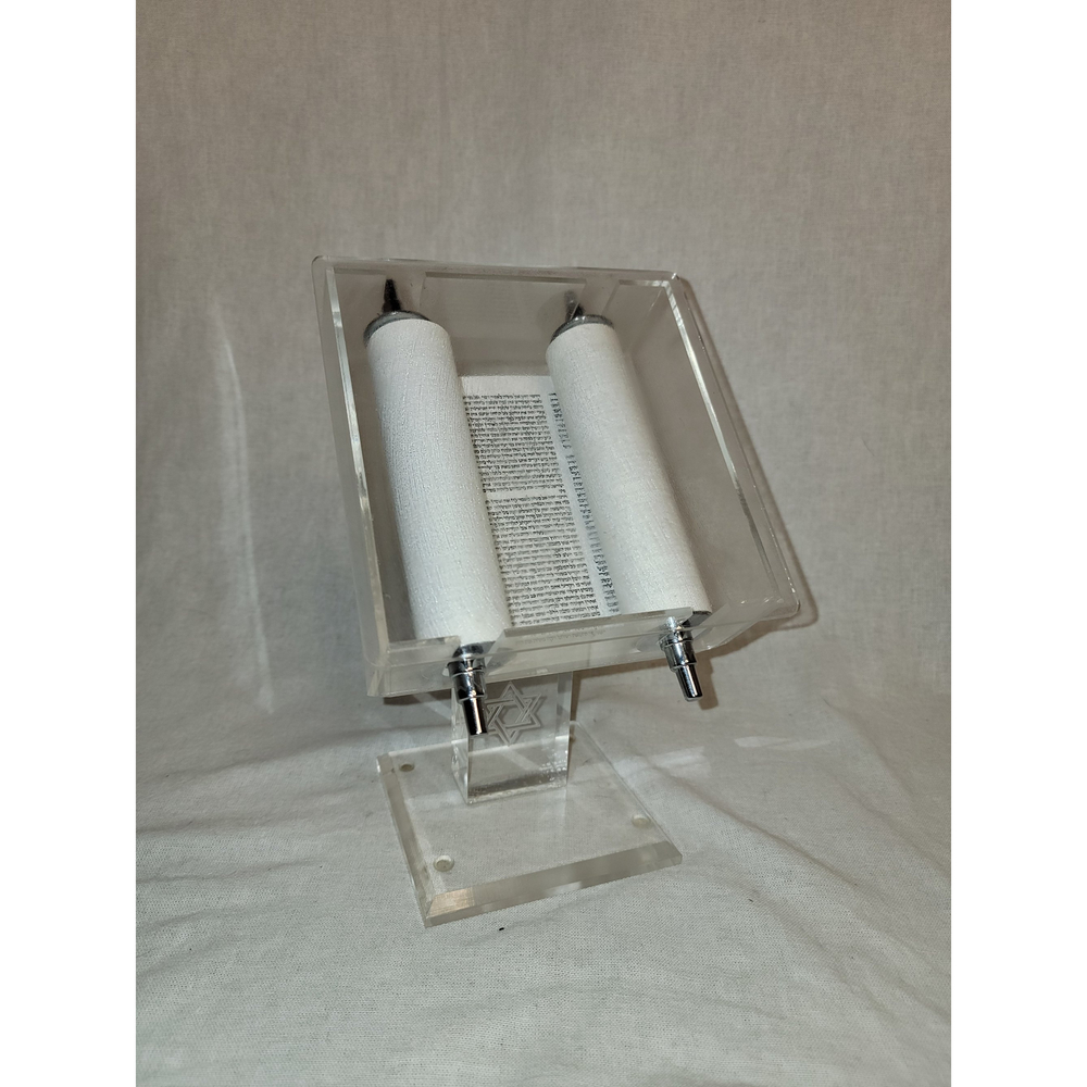 Torah Scroll in Acrylic Display